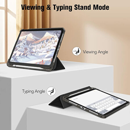 Apple iPad 11.Nesil A16 11inç/10.Nesil 10.9inç Kılıf Flip Cover Kalem Bölmeli PC Case