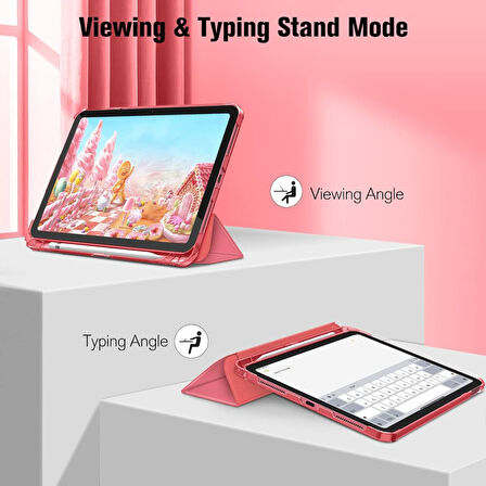 Apple iPad 11.Nesil A16 11inç/10.Nesil 10.9inç Kılıf Flip Cover Kalem Bölmeli PC Case