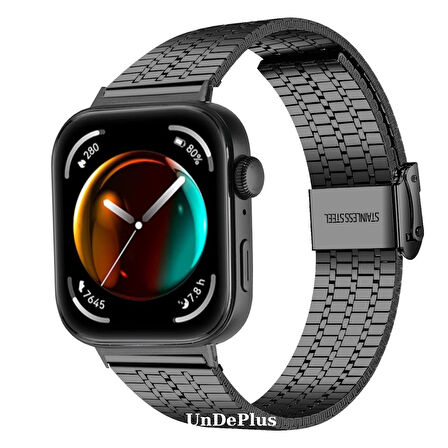MobaxAksesuar Huawei Watch Fit 4/Fit 4 Pro/Fit 3 Kordon Pul Dizayn Metal Kordon Balık Sırtı