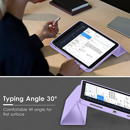 Apple iPad Air 11inç M2/M3 2025-2024 Kılıf Pen Charge Kalem Bölmeli