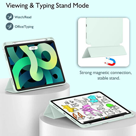 Apple iPad Air 4/5. Nesil 10.9" Kılıf Pen Charge Kalem Bölmeli (10.Nesil Değildir)