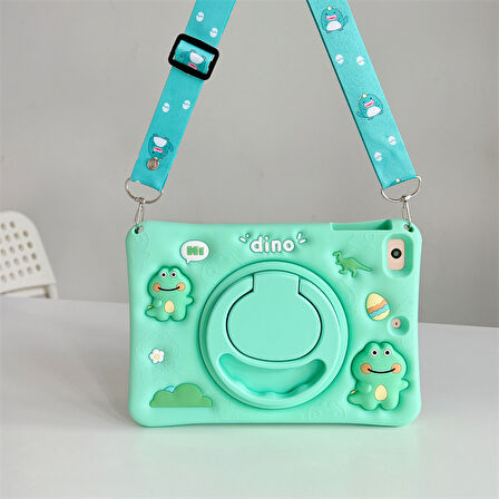 Samsung Galaxy Tab S6 Lite 2024 P620 P610 Kılıf Cute Dolls Standlı Eğlenceli 3D Karekterli Çocuk Kılıfı 13-15-17