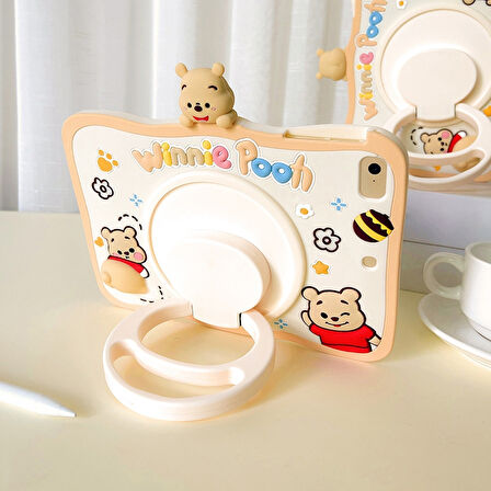 Samsung Galaxy Tab A8 10.5 SM-X200 2021 Kılıf Cute Dolls Standlı Eğlenceli 3D Karekterli Çocuk Kılıfı