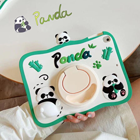 Samsung Galaxy Tab A9 Plus X210 X213 X215 X217 Kılıf Cute Dolls Standlı Eğlenceli 3D Karekterli Çocuk Kılıfı
