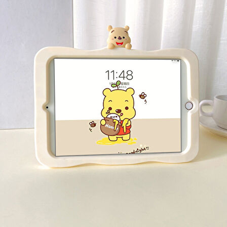 Samsung Galaxy Tab A9 8.7inç X110 X113 X115 X117 Kılıf Cute Dolls Standlı Eğlenceli 3D Karekterli Çocuk Kılıfı