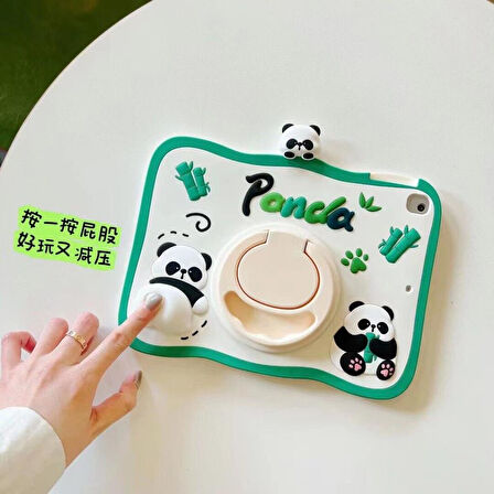 Apple iPad 11.Nesil A16 11inç/10.Nesil 10.9inç Kılıf Cute Dolls Standlı Eğlenceli 3D Karekterli Çocuk Kılıfı