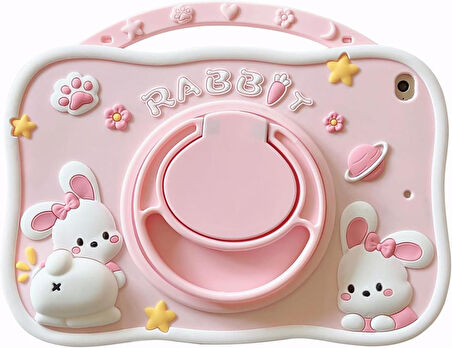 Apple iPad 9. Nesil 10.2" Kılıf Cute Dolls Standlı Eğlenceli 3D Karekterli Çocuk Kılıfı A2602 A2603 A2604 A2605