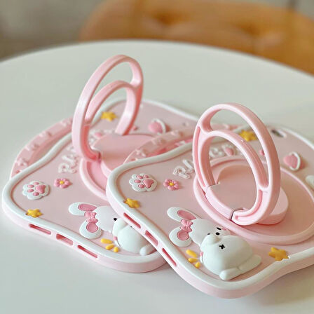 Apple iPad Air 11inç M2/M3 2025-2024 Kılıf Cute Dolls Standlı Eğlenceli 3D Karekterli Çocuk Kılıfı