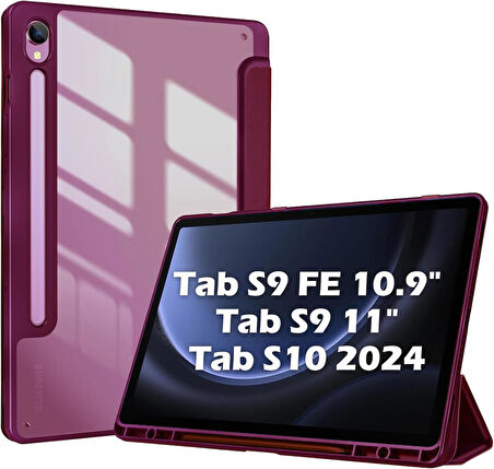 Samsung Galaxy Tab S9 FE / S9 11inç Kılıf Grafiti Şeffaf Kalem Bölmeli X710 X716 X718 X510 X516