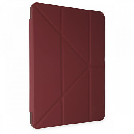 Apple iPad Pro 12.9 4. Nesil 2020 Kılıf Kalem Bölmeli Trifolding Case A2229 A2069 A2232 A2233