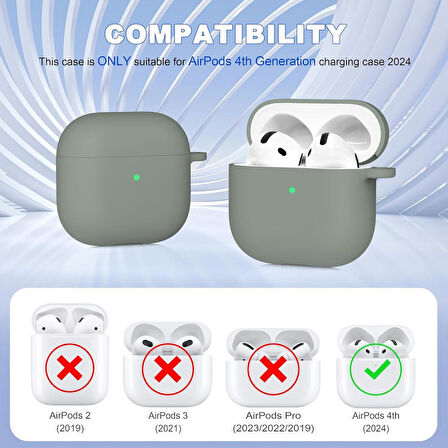 Apple Airpods 4. Nesil Uyumlu Kılıf Standart Yumuşak Silikon Kılıf