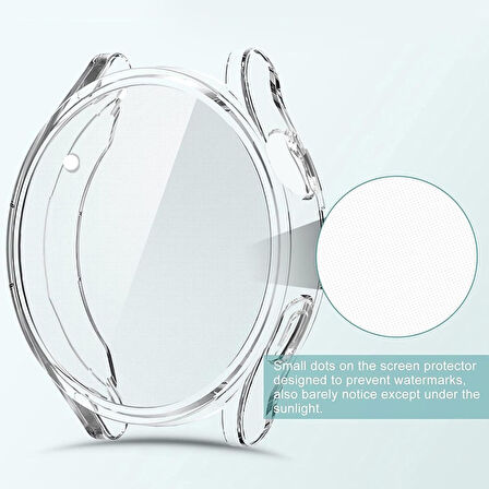 Huawei Watch GT 5 Pro 46mm 2li Set Silikon Parlak Renkli Ekran Koruyuculu Kasa Koruyucu (42mm Değildir)