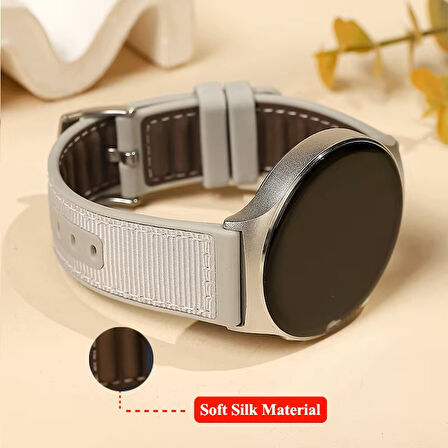 Huawei Watch 3 GT GT2 GT2e GT3 GT4 GT5 Pro 46mm Ultimate SE Elite Kordon Lansman Kumaş Dikişli Silikon 102