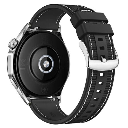 Huawei Watch GT GT2 GT3 GT4 42mm/Honor Magic 2 Kordon Lansman Kumaş Dikişli Silikon 102