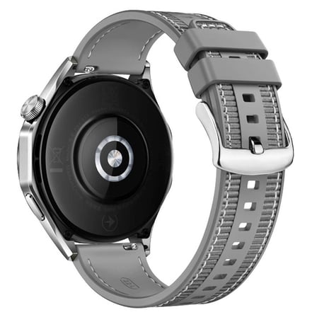 Huawei Watch GT GT2 GT3 GT4 42mm/Honor Magic 2 Kordon Lansman Kumaş Dikişli Silikon 102