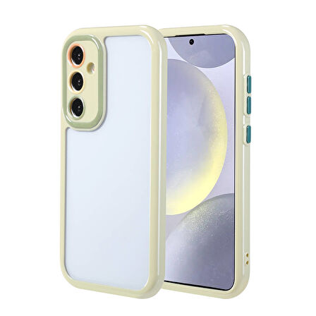 Samsung Galaxy S24 Kılıf Renkli Dizayn Kamera Çerçeve Korumalı Vitamin Kapak