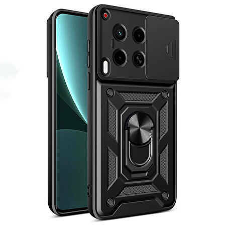 Tecno Camon 30 Kılıf Kamera Korumalı Zırh Tank Sürgülü Vega Kapak
