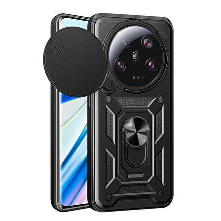 Xiaomi Mi 13 Ultra Kılıf Kamera Korumalı Zırh Tank Sürgülü Vega Kapak