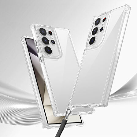 Samsung Galaxy S24 Ultra Kılıf Darbelere Karşı Dayanıklı Takılabilir Askı Aparatlı Snap Kapak