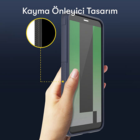Huawei Mate 10 Lite Kılıf Elde Tutma Kolaylıkla Kaydırmaz Kenar Line Dizayn Optietnik Kapak