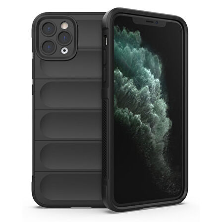 Apple iPhone 11 Pro Max Kılıf Elde Tutma Kolaylıkla Kaydırmaz Kenar Line Dizayn Optietnik Kapak