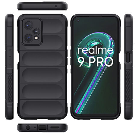 Realme 9 Pro 5G Kılıf Elde Tutma Kolaylıkla Kaydırmaz Kenar Line Dizayn Optietnik Kapak