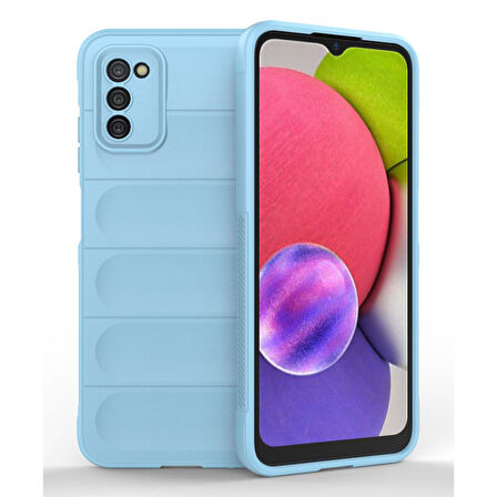 Samsung Galaxy A03S Kılıf Elde Tutma Kolaylıkla Kaydırmaz Kenar Line Dizayn Optietnik Kapak