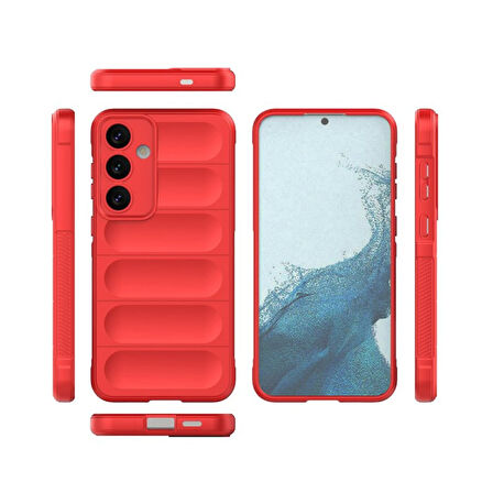 Samsung Galaxy S24 FE Kılıf Elde Tutma Kolaylıkla Kaydırmaz Kenar Line Dizayn Optietnik Kapak