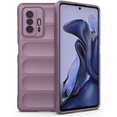 Xiaomi Mi 11T Pro Kılıf Elde Tutma Kolaylıkla Kaydırmaz Kenar Line Dizayn Optietnik Kapak