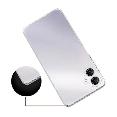 Samsung Galaxy A06 Kılıf Şeffaf Silikon Hibrit Case Kapak