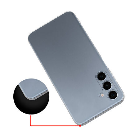 Samsung Galaxy A16 Kılıf Şeffaf Silikon Hibrit Case Kapak