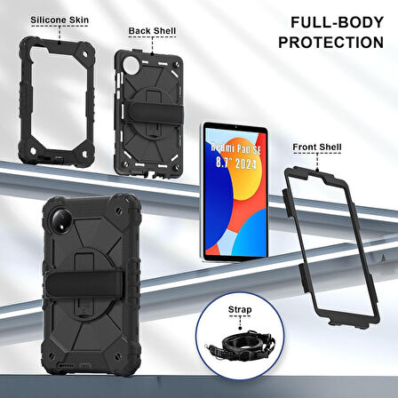 Xiaomi Redmi Pad SE 8.7inç Kılıf Defender Askılı Pars Case Fuji