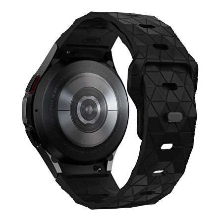 Samsung Galaxy Watch 4 5 6 7 FE 40 40 44 Classic 42 43 46 47 mm Kordon Futbol Topu Prizma Dizayn Silikon 116