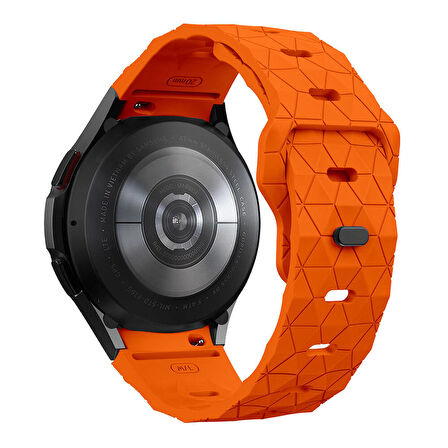 Samsung Galaxy Watch 4 5 6 7 FE 40 40 44 Classic 42 43 46 47 mm Kordon Futbol Topu Prizma Dizayn Silikon 116