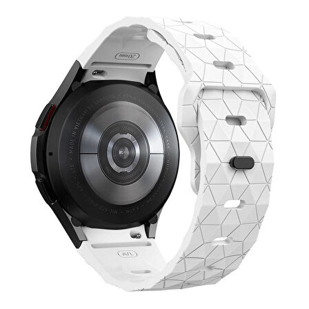 Samsung Galaxy Watch 4 5 6 7 FE 40 40 44 Classic 42 43 46 47 mm Kordon Futbol Topu Prizma Dizayn Silikon 116