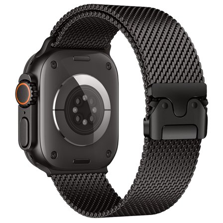 Apple Watch 44mm Kordon Titanyum Kelebek Klipsli Milano Loop 121