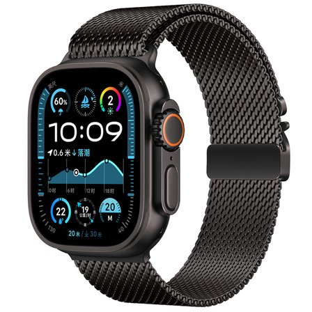 Apple Watch 44mm Kordon Titanyum Kelebek Klipsli Milano Loop 121