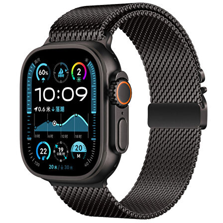 Apple Watch Ultra 1 / 2 49mm Kordon Titanyum Kelebek Klipsli Milano Loop 121