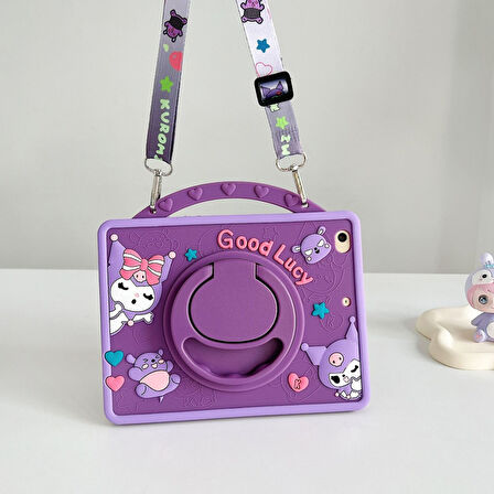 Apple iPad 11.Nesil A16 11inç/10.Nesil 10.9inç Kılıf Cute Dolls Standlı Eğlenceli 3D Karekterli Çocuk Kılıfı