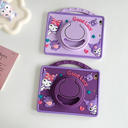 Xiaomi Redmi Pad SE 11inç Kılıf Cute Dolls Standlı Eğlenceli 3D Karekterli Çocuk Kılıfı (Xiaomi Redmi Pad Değildir)