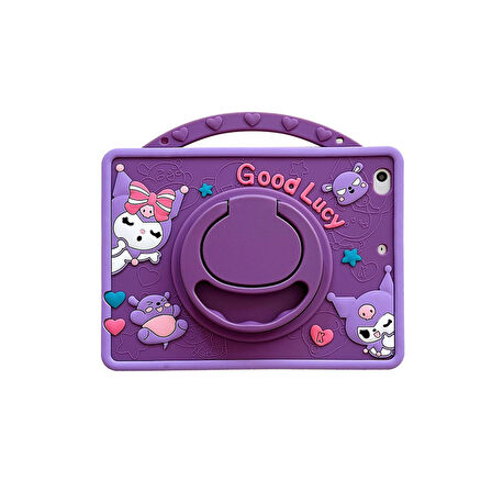 Apple iPad Air 5 10.9" 2022 M1 Kılıf Cute Dolls Standlı Eğlenceli 3D Karekterli Çocuk Kılıfı A2588 A2589 A2591
