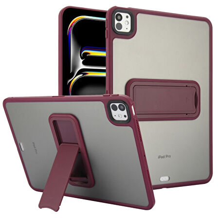 Apple iPad Pro 11inç M4 2024 Kılıf Standlı Arkası Mat Trex Arka Kapak A2836 A2837 A3006