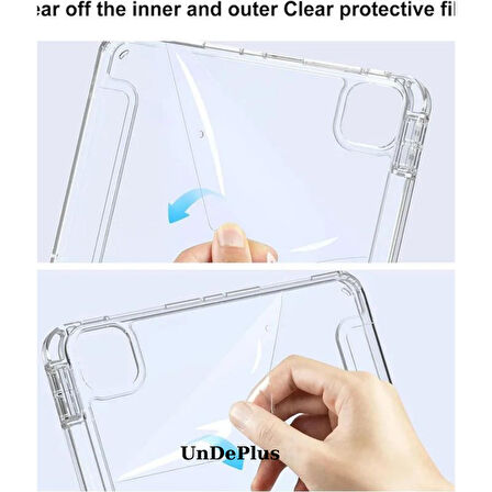 Apple iPad Pro 12.9 3./4./5./6. Nesil Kılıf Kalem Bölmeli Akrilik Şeffaf Ayrılabilir Case 2018-2022