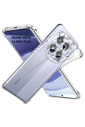 Xiaomi Redmi Note 14 Pro 5G Kılıf Şeffaf Silikon Hibrit Case Kapak