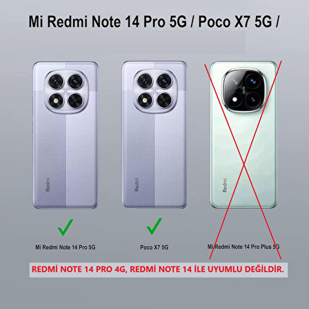 Xiaomi Redmi Note 14 Pro 5G / Poco X7 5G Kılıf Kamera Korumalı Kalın Kenarlı Viera Silikon Case