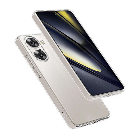 Xiaomi Poco X7 Pro Kılıf Şeffaf Silikon Hibrit Case Kapak