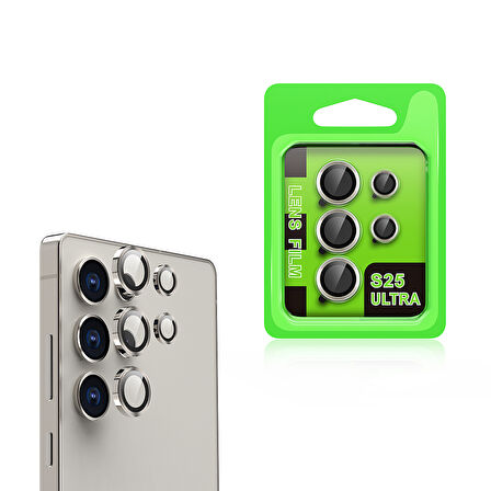 Samsung Galaxy S25 Ultra Kamera Lens Koruyucu Çerçeveli Koruyucu CL-07