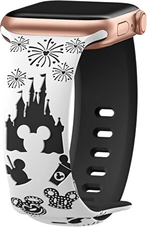 Apple Watch 42/44/45/46/49mm Kordon Leopar Desen Yumuşak Silikon Kordon 2/3/4/5/6/se/7/8/9/10/ultra