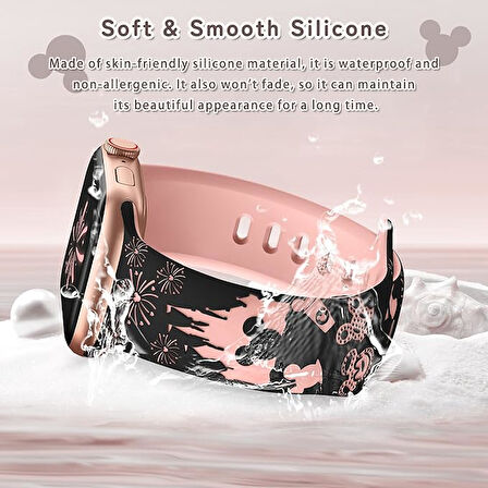 Apple Watch 42/44/45/46/49mm Kordon Leopar Desen Yumuşak Silikon Kordon 2/3/4/5/6/se/7/8/9/10/ultra