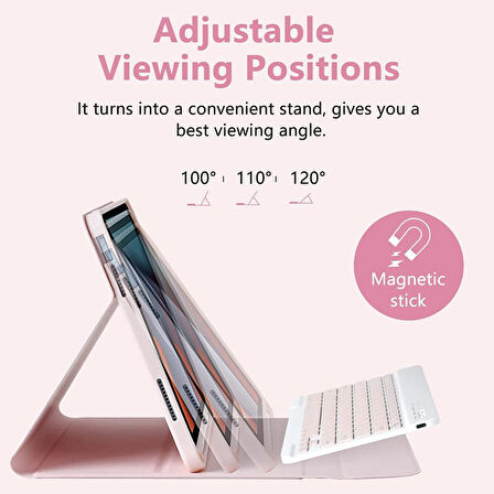 Apple iPad Pro 13inç M4 2024 Kablosuz Klavyeli Kılıf Mobax A2898 A2899 A2900